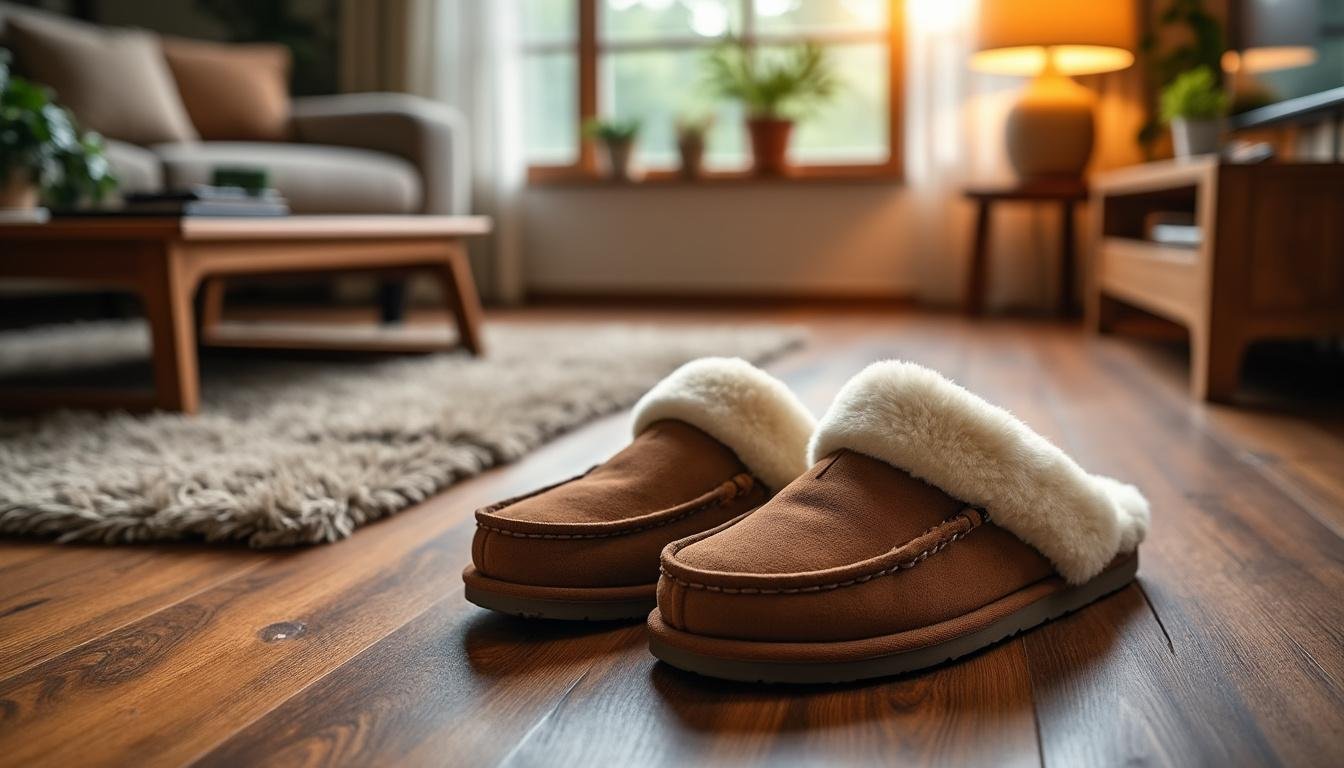découvrez le confort ultime avec nos chaussons en peau de mouton pour homme. chaleur, douceur et qualité réunies pour des pieds bien au chaud tout l’hiver. parfaits pour cocooner à la maison !