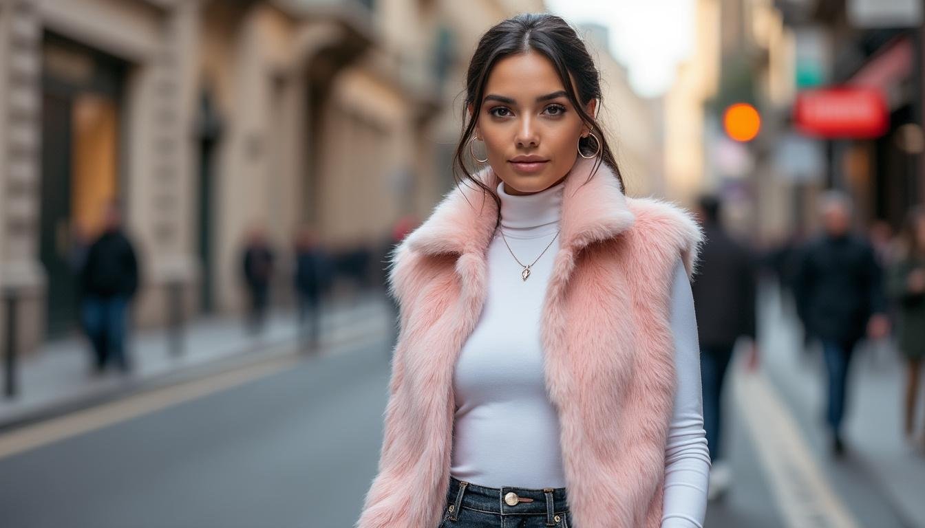 découvrez le gilet moumoute rose, la pièce tendance et ultra confortable à ajouter à votre garde-robe pour un look doux et stylé en toute saison.