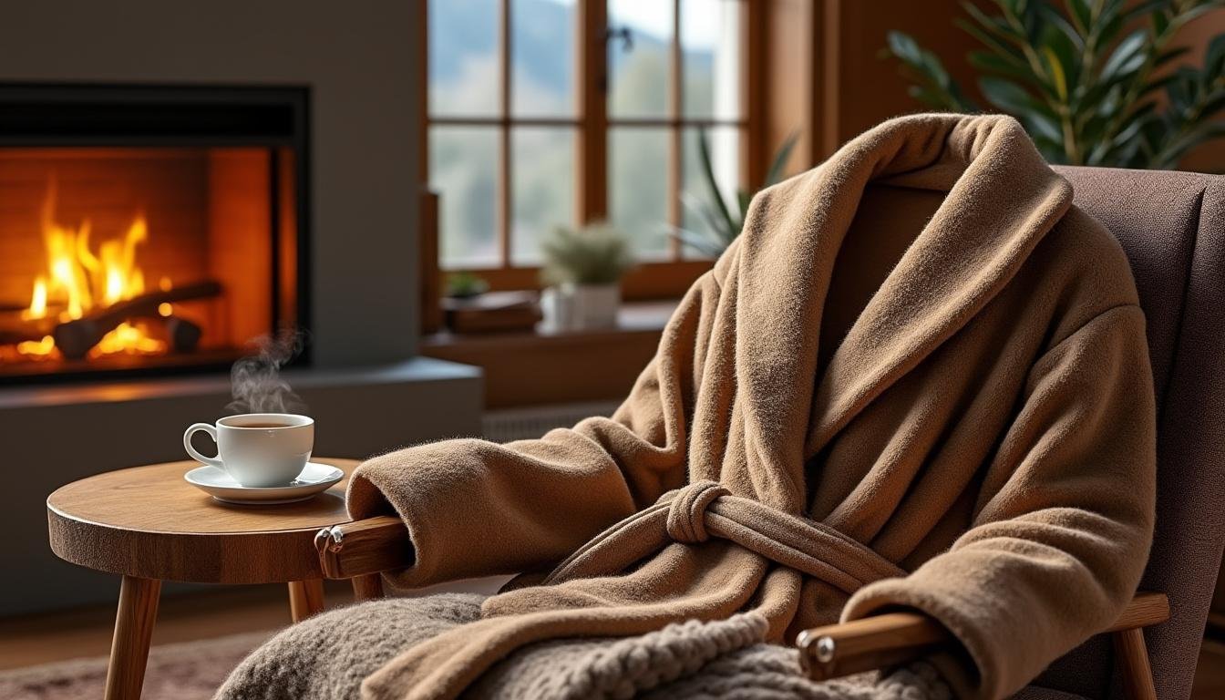 Robe de chambre en laine des Pyrénées pour femme : la tendance cocooning incontournable
